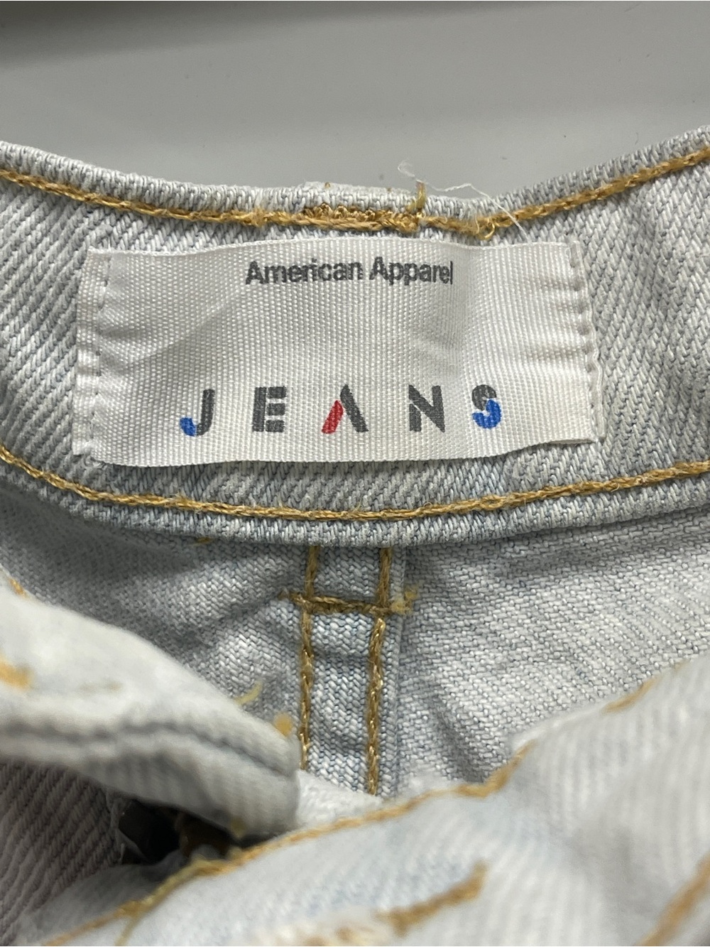 American Apparel Light Blue High-Rise Denim Shorts Size 28 - Picture 8 of 9